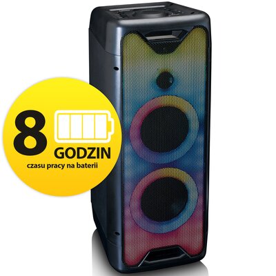 Power Audio LENCO PA-200BK, 100W, Bluetooth, Bateria 8 godzin, Pilot zdalnego sterowania, Funkcja True Wireless Stereo