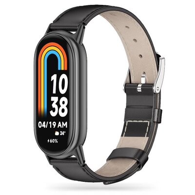 Pasek TECH-PROTECT LeatherFit do Xiaomi Smart Band 8/8 NFC/9/9 NFC Czarny