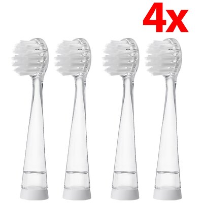 Oryginalna końcówka szczoteczki BRUSH-BABY WildOnes 0 - 10 lat (4 szt.) (Idealna dla dzieci)