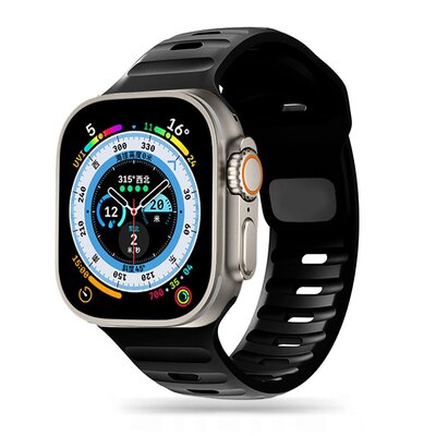 Pasek TECH-PROTECT IconBand Line do Apple Watch 8/9/10/11/SE z serii 1/2/3/ULTRA z serii 1/2/3 do koperty 44/45/46/49 mm Czarny