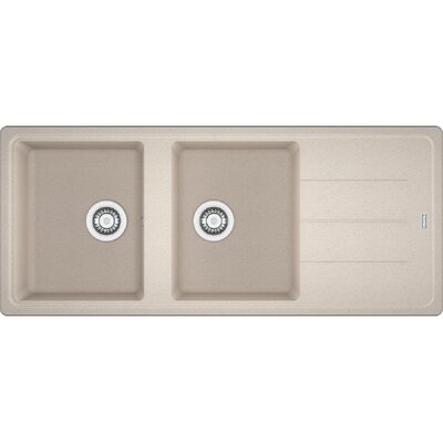 Zlewozmywak dwukomorowy z ociekaczem FRANKE Basic BFG 621-116 114.0676.259 Orzechowy 50x116