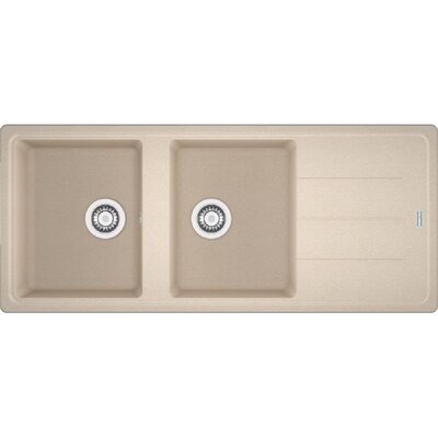 Zlewozmywak dwukomorowy z ociekaczem FRANKE Basic BFG 621-116 114.0676.260 Beżowy 50x116