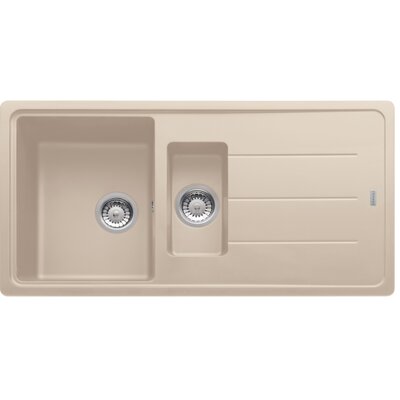 Zlewozmywak półtorakomorowy z ociekaczem FRANKE Basis BFG 651-97 114.0676.272 Beżowy 50x97
