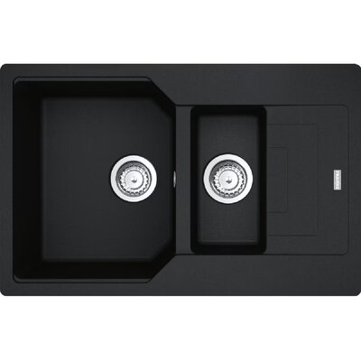 Zlewozmywak półtorakomorowy z ociekaczem FRANKE Urban UBG 651-78 GSC 114.0687.296 Onyx 50x78