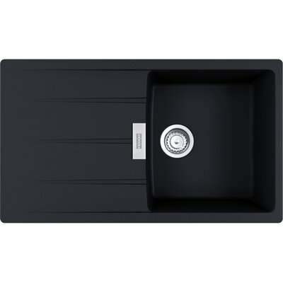 Zlewozmywak jednokomorowy z ociekaczem FRANKE Centro CNG 611-86 114.0687.330 Onyx 50x86