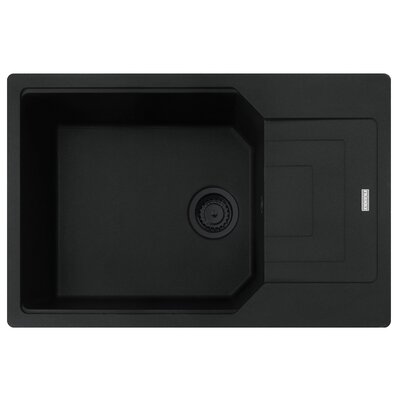 Zlewozmywak jednokomorowy z ociekaczem FRANKE Urban UBG 611-78 XL 114.0697.751 Czarny matowy 50x78