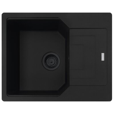 Zlewozmywak jednokomorowy z ociekaczem FRANKE Urban UBG 611-62 GSC 114.0697.753 Czarny matowy 50x62