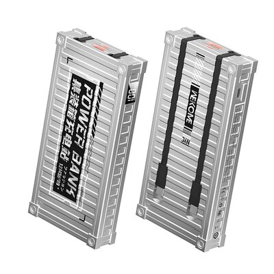 Powerbank WEKOME WP-339 Container Series 10000 mAh 22.5W Srebrny