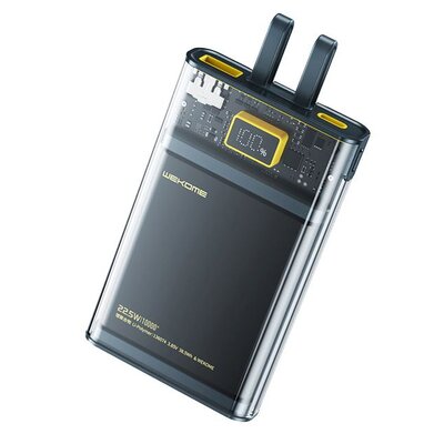 Powerbank WEKOME WP-323 Vanguard Series 10000 mAh 22.5W Czarno-przezroczysty
