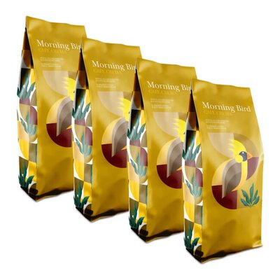 Kawa ziarnista MORNING BIRD Cafe Crema Arabica 4 x 1 kg