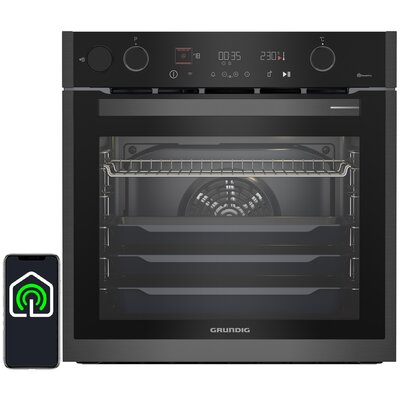 Piekarnik GRUNDIG GEBD19401DXPH Elektryczny parowy Ciemny Inox A+