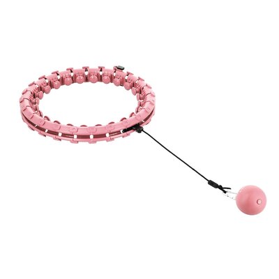 Hula hop HMS HHW02 Jasnoróżowy + pas wyszczuplający BR163 Czarny
