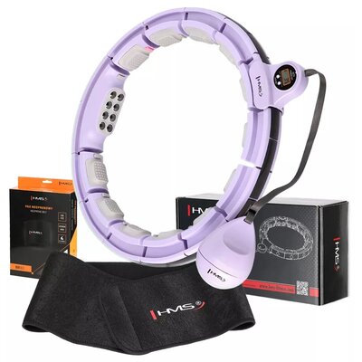 Hula hop HMS HHM13 Fioletowy + pas wyszczuplający BR163 Czarny
