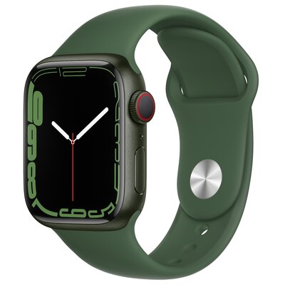 Apple Watch 7 GPS + Cellular 45mm koperta z aluminium (zielony) + pasek sportowy (zielony)