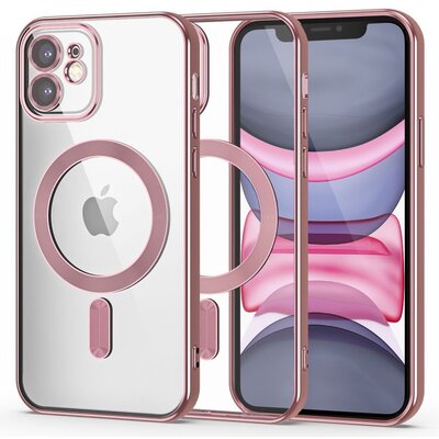Etui TECH-PROTECT MagShine Magsafe do Apple iPhone 11 Różowe złoto