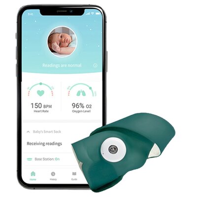Niania elektroniczna OWLET Smart Sock 3 monitor oddechu Zielony