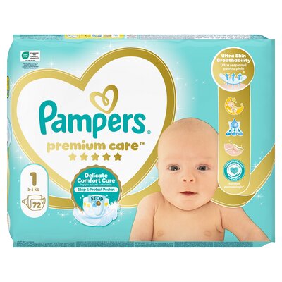 Pieluchy PAMPERS Premium Care Rozmiar 1 (72 szt.)