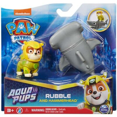 Zestaw figurek SPIN MASTER Psi Patrol Aqua Pups Rubble i ryba Młot