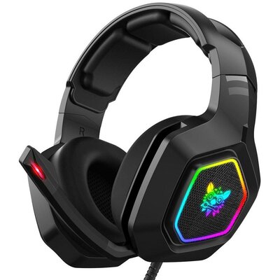 Słuchawki ONIKUMA K10 RGB Nauszne, Dźwięk przestrzenny Czarny