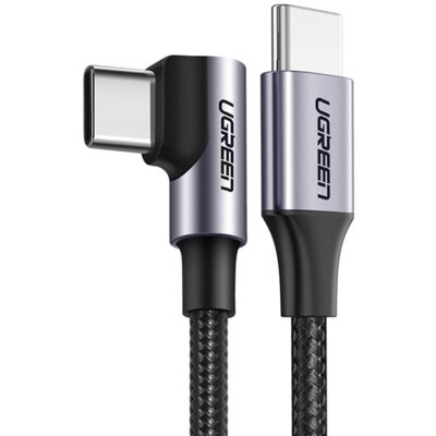 Kabel kątowy USB-C - USB-C UGREEN US255 60W 1 m Czarny