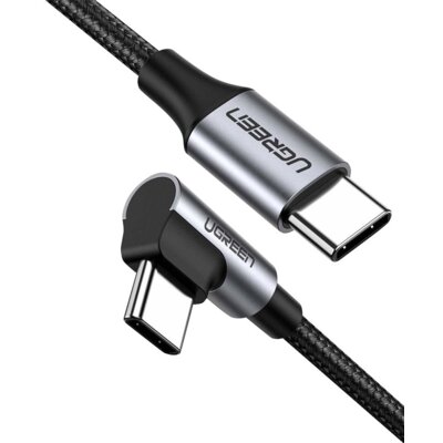 Kabel kątowy USB-C - USB-C UGREEN US255 60W 0.5 m Czarny