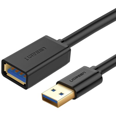 Kabel USB - USB żeński UGREEN US129 2m Czarny