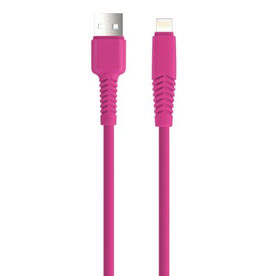 Kabel USB - Lightning XO KSA-L-1.526 2.1A 1.5 m Różowy