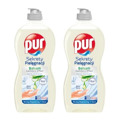 Płyn do mycia naczyń PUR Sekrety Pielęgnacji Aloes 2 x 450 ml