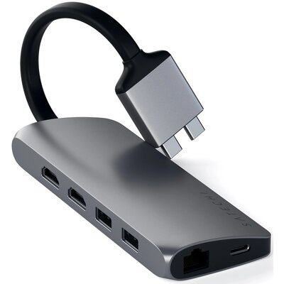 Hub SATECHI ST-TCDMMAM USB Typu C, Pasywny Szary