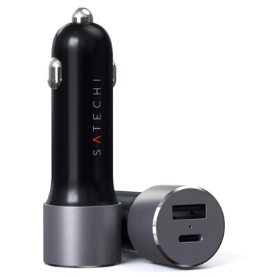 Ładowarka samochodowa SATECHI STTCPDCCM 72W Szary