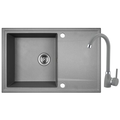 Zlewozmywak KUCHINOX Hunter SBUA511T Szary + bateria