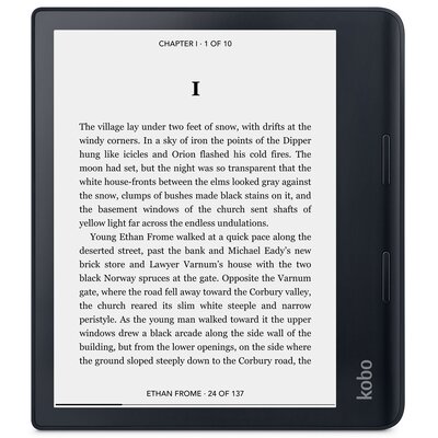 Czytnik e-booków KOBO Sage 8", Podświetlany ekran, Wi-Fi, Bez reklam Czarny