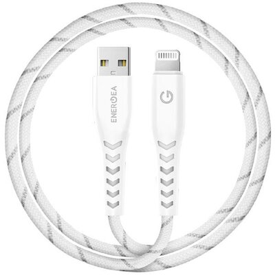 Zdjęcia - Kabel Energea  USB - Lightning  Nyloflex MFI 1.5 m Biały C89 