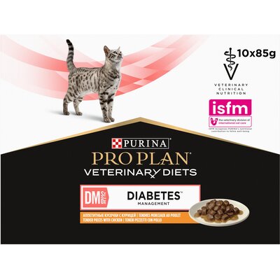 Karma dla kota PURINA PPVD Feline DM Kurczak (10 x 85 g)