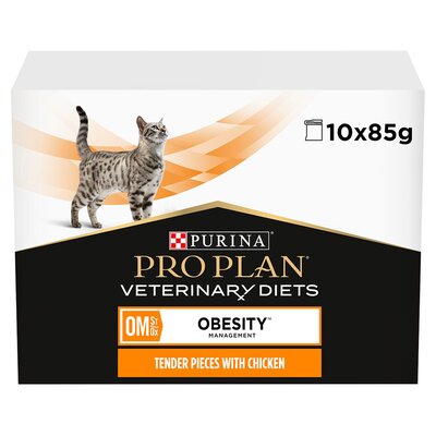 Karma dla kota PURINA Pro Plan Veterinary Diets Feline Obesity Kurczak (10 x 85 g)