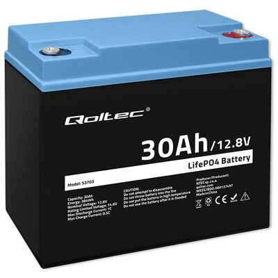 Akumulator QOLTEC 53703 30Ah 12.8V