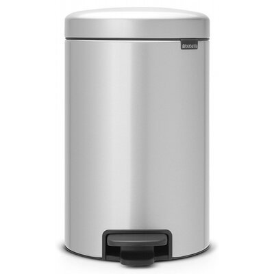 Kosz na śmieci z pedałem BRABANTIA NewIcon wyjmowane wiadro, nie przepuszcza zapachów, stal 12L Metaliczny szary