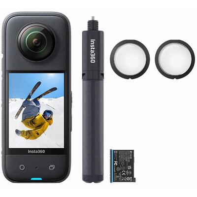 Kamera sferyczna 360 INSTA360 X3 ALL-PURPOSE KIT, filmy 5.7K 24 FPS, Wi-Fi, Bluetooth