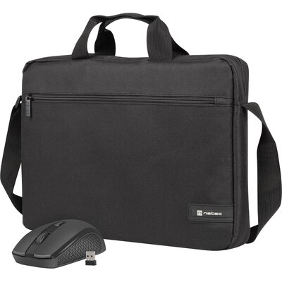 Torba na laptopa NATEC Wallaroo 2 15.6 cali Czarny + Mysz