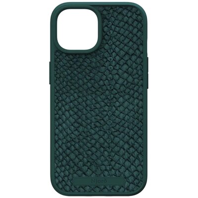 Etui NJORD BY ELEMENTS Salmon Leather MagSafe do Apple iPhone 15 Plus Zielony