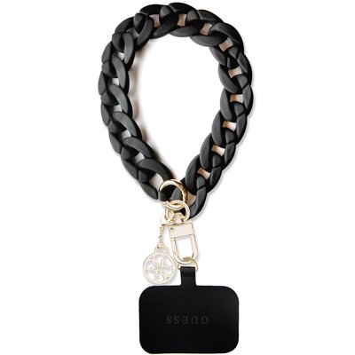 Zawieszka do telefonu GUESS Universal Big Hand Strap 4G Czarny