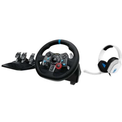 Kierownica LOGITECH G29 (PS5/PS4/PC) Czarny + Słuchawki LOGITECH Astro A10 Biały
