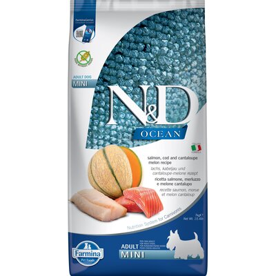 Karma dla psa FARMINA N&D Ocean Adult Mini Łosoś z dorszem i melonem 7 kg