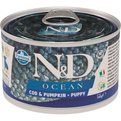 Karma dla psa FARMINA N&D Ocean Puppy Mini Dorsz z dynią 140 g