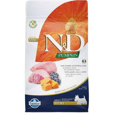 Karma dla psa FARMINA N&D Jagnięcina z dynią i borówką Adult Mini 800 g