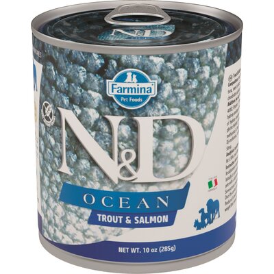Karma dla psa FARMINA N&D Ocean Pstrąg i Łosoś 285 g