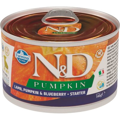 Karma dla psa FARMINA N&D Pumpkin Jagnięcina z dynią i borówką Starter 140 g