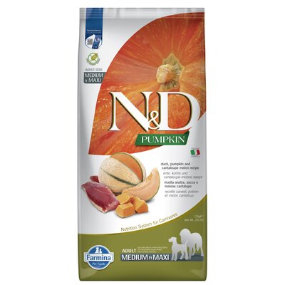 Karma dla psa FARMINA N&D Pumpkin Kaczka z dynią i melonem Kantalupa Adult Medium & Maxi 12 kg