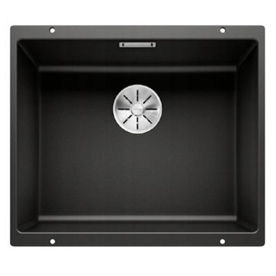 Zlewozmywak BLANCO Subline 500-U 525995 Czarny + Syfon do zlewozmywaków BLANCO 137262 Biały