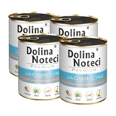 Karma dla psa DOLINA NOTECI Premium Jagnięcina 4 x 400 g